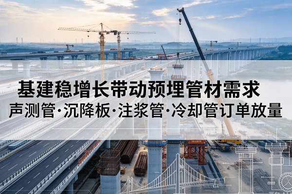 马关基建稳增长带动预埋监测管材需求，声测管、沉降板、注浆管订单持续放量