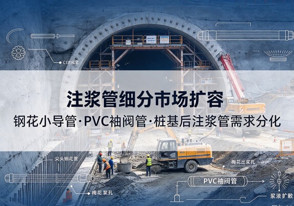 马关注浆管细分市场扩容，隧道钢花小导管、PVC 袖阀管、桩基后注浆管需求分化